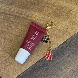Summer Fridays Lip Butter Balm - Cherry with handmade charm 🍒